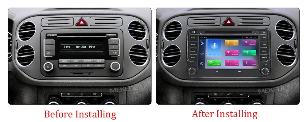 Best 1024x600 HD 2DIN 2G android 8.1 car dvd player for VW polo golf passat tiguan skoda yeti superb rapid for skoda gps navi 3