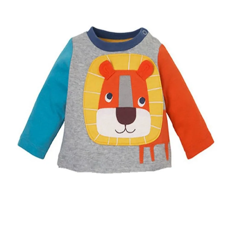CL0011 Toddler Boy Full Sleeve T shirt Little Kid Tee Bear