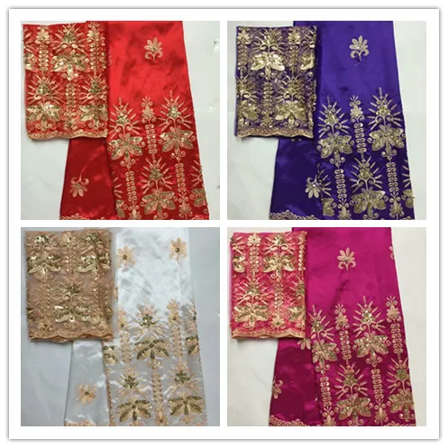 

african george fabric with sequins embroidered George with a lot of beadswrappers nigerian lace fabrics for wedding YD03