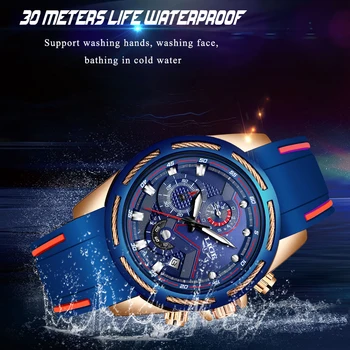 

LIGE Watch Top Brand Man Watches with Chronograph Sport Waterproof Clock Man Watches Military Luxury Men's Watch Analog Quartz