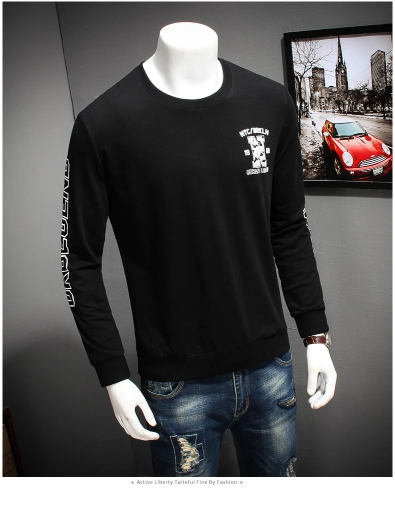 10XL 8XL 6XL 5XL новые весенние с длинным рукавом футболки Для мужчин свободная посадка письмо Модная хлопковая Футболка Мужской топы пуловер