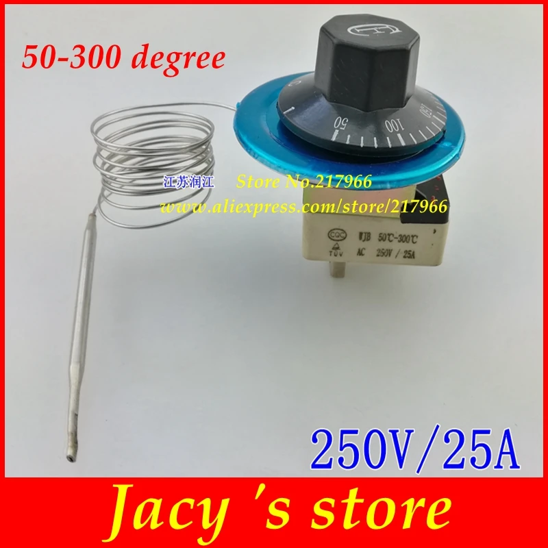 

50-300 degree or 30-110 degree Electric Oven Rotary Thermostat Fryer Electric Fryer Thermostat 250V 25A 32A Support 5KW