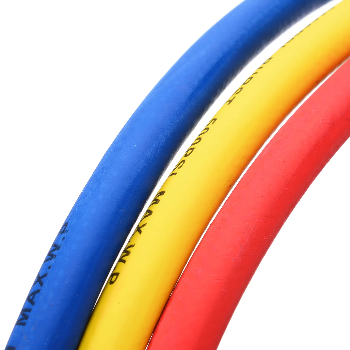 Шт 1,5 м заряжаемая система охлаждения Шланги R134a R22 R410a 1/4 "SAE женский набор коллекторов с манометром для кондиционера