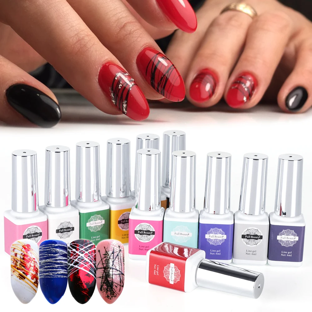 

6ml Nail Spider Gel Web Liner Painting Nail Art UV Gel Creative Lacquer Polish Soak Off Wire Pulling Varnish Manicure LY731