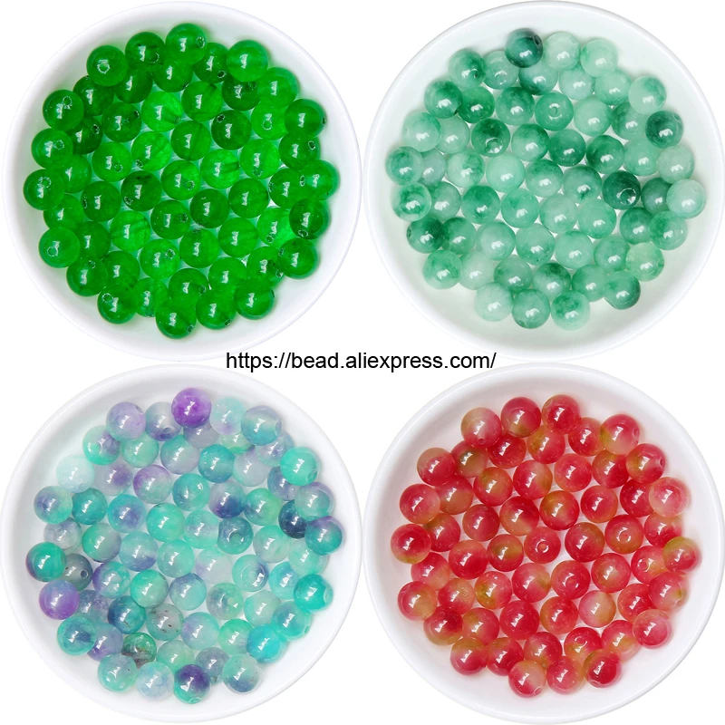 

Free Shipping Natural Stone Green Malaysia Jades Round Loose Beads Pick Size for handmade Jewelry Making