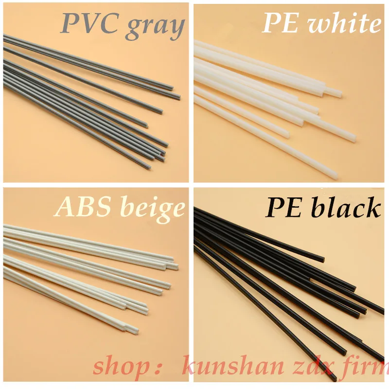 4 kinds of PP ABS PE PVC material plastic welding rod car pipe plastic sheet welding