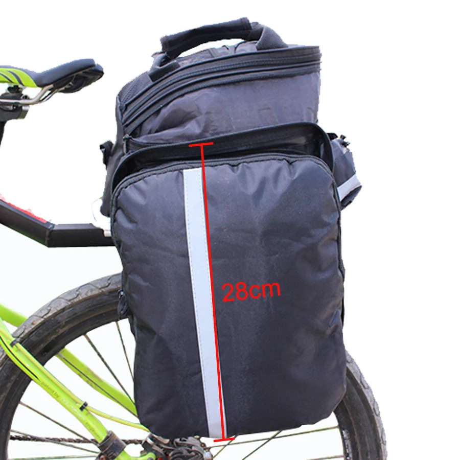 Cheap NEWBOLER Bike Bicycle Bag Rear Carrier Bags Rear Pack Waterproof Trunk Pannier Package Larger Capacity With Rain Cover 1