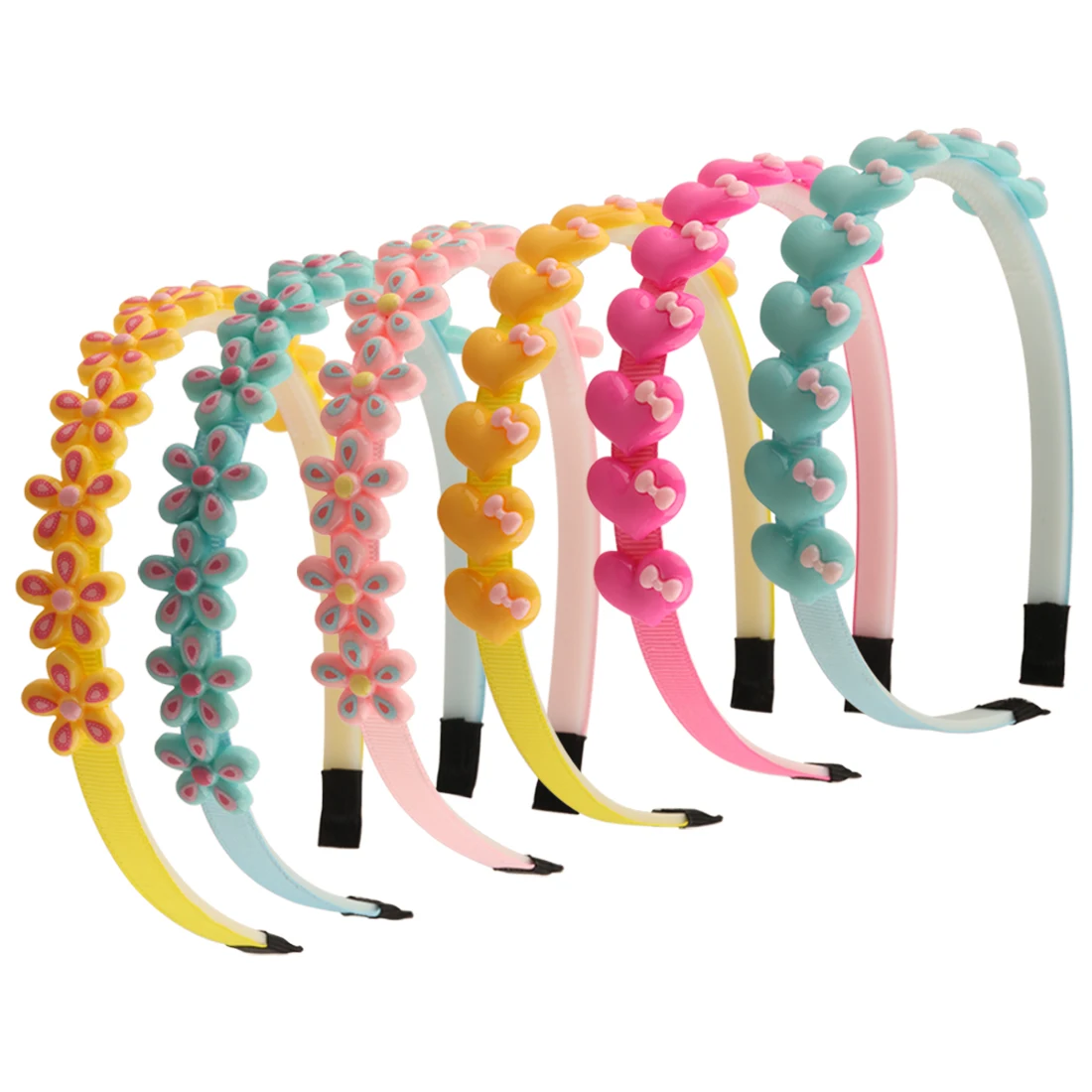 

1 PC Girls Spring Outdoors Headwears Resin Sweet Heart Hair Bands New Design Flower Head Hoop Kid Children Hairbands Headband