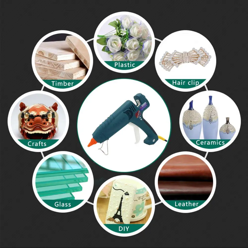 300W 400W 500W High-power Hot Melt Glue Gun Professional Industrial Craft Repair Tools Heat Glue Gun with 11mm Glue Sticks