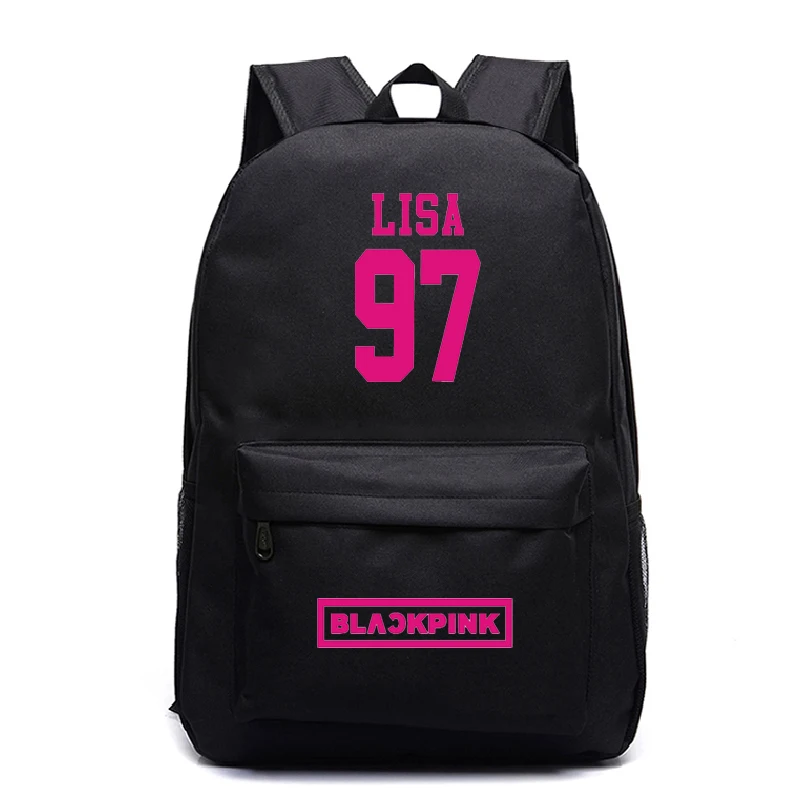 Beautiful BLACKPINK Backpack Lisa 97 Students Boys Girls Rucksack Fashion New Pattern Schoolbag