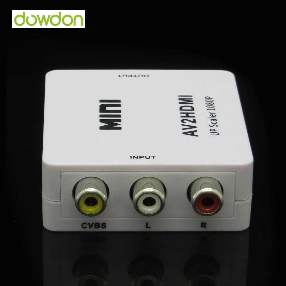 Улучшенный мини композитный AV RCA к HDMI видеопреобразователь адаптер Full HD 720/1080p UP