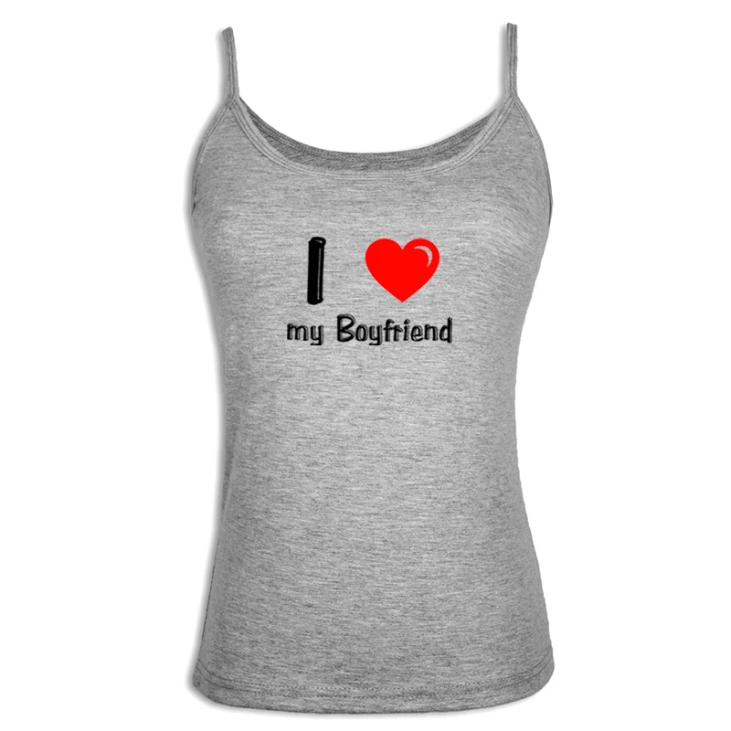 I LOVE my boyfriend be Different Babe 1 вы женитесь на мне, да, я его королева, сексуальные дамские, женские жилеты, майка из хлопка с ремешками - Цвет: ibSingletS1405G