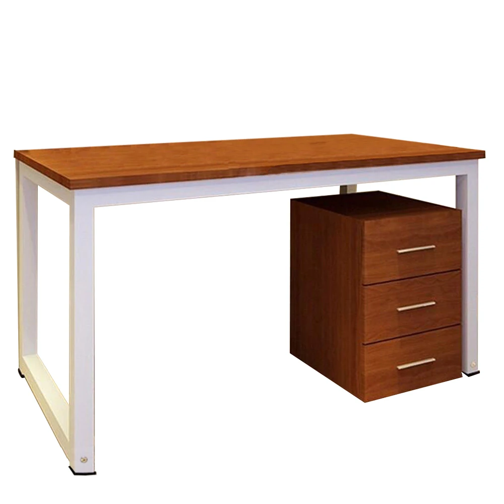 

Modern Metal Computer PC Home Office Desk / Study Table Bedroom Colour:Brown