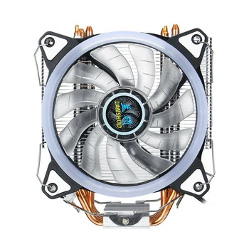 

Cpu Cooler 4 Heatpipes 3Pin 120Mm Led Rgb Fan Silent For Lga 775/115X//1366 Amd