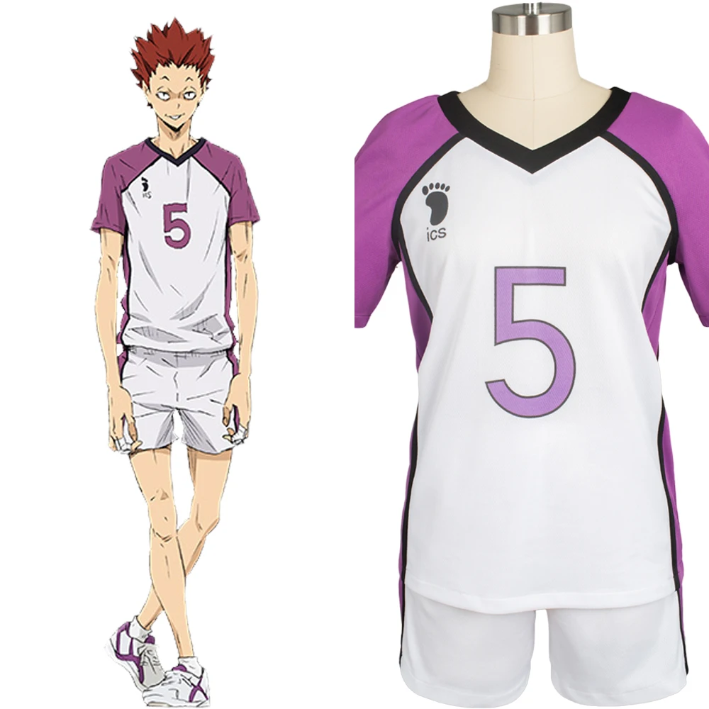 

Haikyu Haikyuu Shiratorizawa Academy Satori Tendo Uniform Carnival Cosplay Full Set Sport Uniform Costume For Men Women
