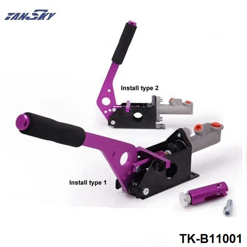 Универсальный Гидравлический ручной тормоз E-brake вертикальный/горизонтальный Дрифт для Honda Civic 2/3/4Dr 1992-1995 TK-B11001-AF - Цвет: purple as picture