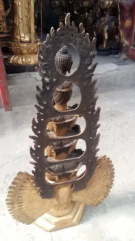 

Tibet Buddhism Fane Bronze Gild 1000 Arm Avalokitesvara Kwan-yin Buddha Statue