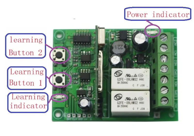 Новый DC12V 24V 36V 48V 2CH 10A радио Управление RF Беспроводной кнопочный пульт