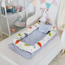 Портативный складная детская кроватка для новорожденных детская кровать Младенческая спальная кроватка переносная Колыбель биомимикрия Детские Гнездо дорожная кровать люлька бампер