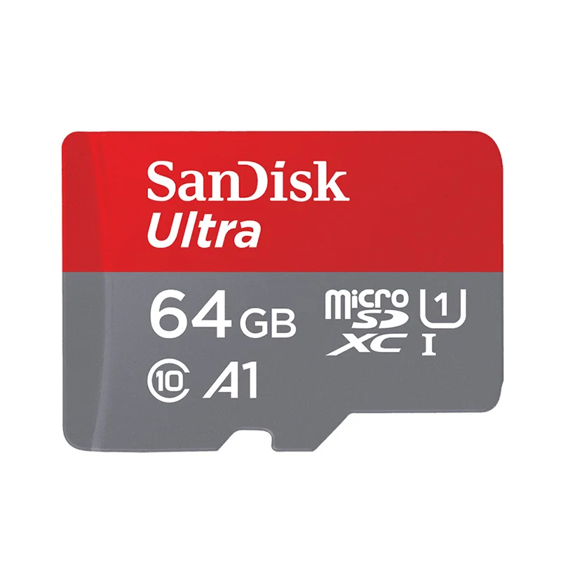 Новое поступление двойной флеш-накопитель Sandisk Micro SD карты A1 64 Гб 128 200 256 100 МБ/с. оригинальную карту TF 16 Гб оперативной памяти, 32 Гб встроенной памяти до 98 МБ/с. слот для карт памяти - Емкость: 64GB