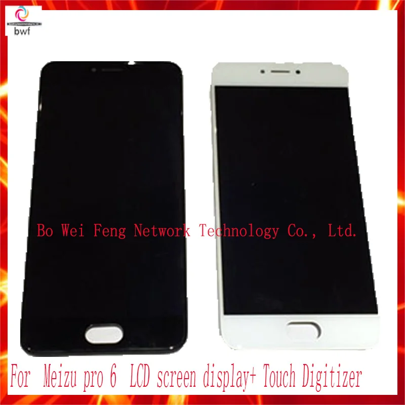 

50Pcs/lot EMS DHL High Quality LCD screen display+Touch Digitizer For 5.2'' Meizu pro 6 white/black color Free shipping+Tracking