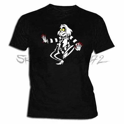 

Camiseta Beetlejuice euro size tshirt summer black tee-shirt for man Dibujos Camiseta Print T-Shirt Tee
