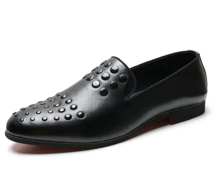 Vestido Sapato A 2018 Masculino Casamento Oxford Baile Finalistas Homens Britânico on Rebite 1 Dos Regresso Apontou De Slip Do Masculinos Sapatos Casa Social Designer ff1w7aqnP