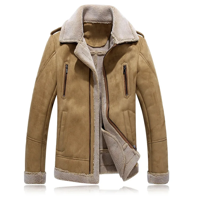 

Men Winter Dress Wool Liner Warm Leather Jackets and Coats 245