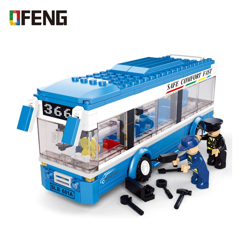 

Sluban 0330 City Bus Building Blocks Compatible DIY Enlighten Model Bricks Building Kit Education Toys Kids Gifts