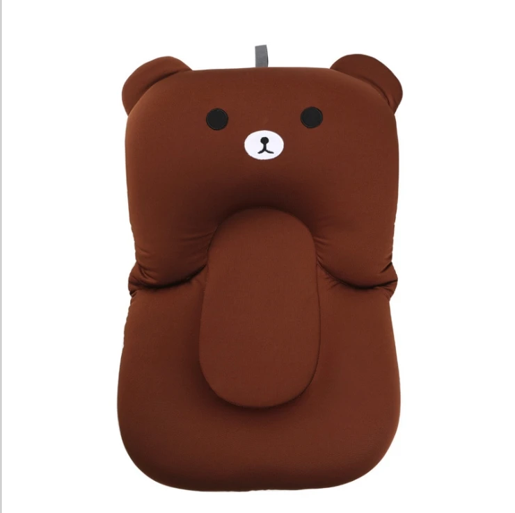 Портативная воздушная подушка для душа для младенцев, нескользящий коврик для ванной, безопасность для новорожденных - Цвет: Bear