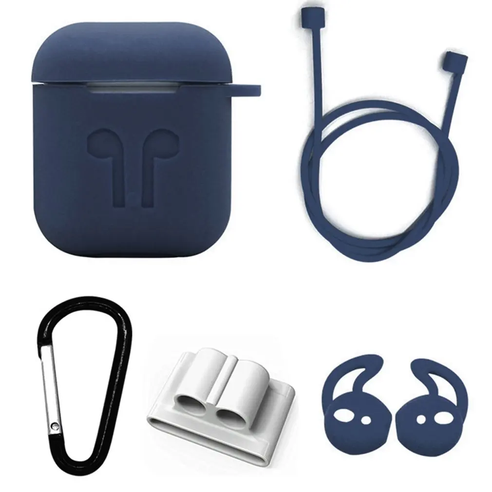 5 шт./компл. силиконовый чехол для Airpods защитный защита от потери провода наушники