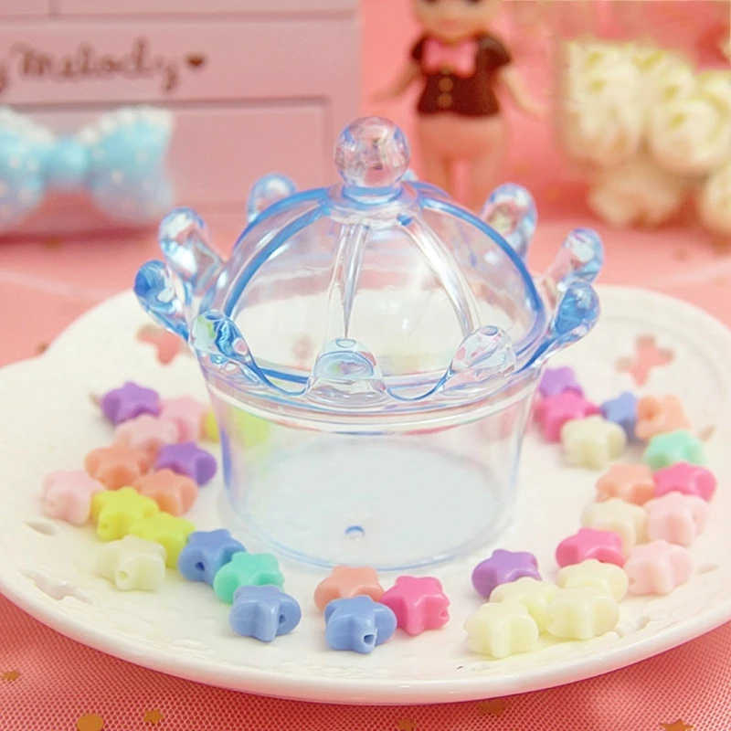 

1pc 200ml Crown Storage Container Organizer Box For Light Clay Foam Slime Mud slime mud light clay