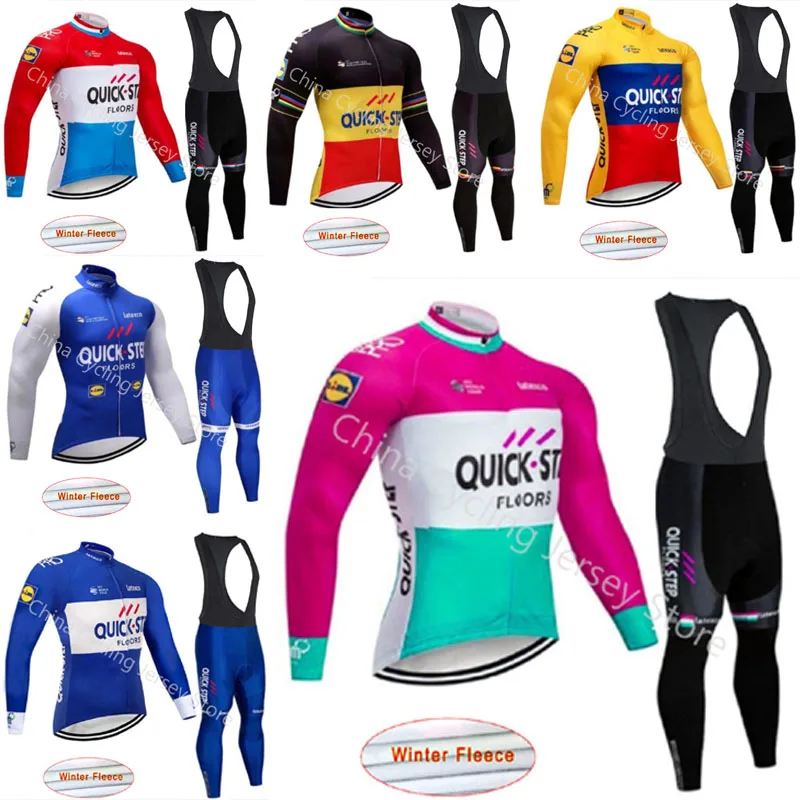 

Quick step 2019 Winter Thermal Fleece Long Sleeve Cycling Jersey Clothing Mountain Road Outdoor Bike Clothing Ropa Ciclismo A08