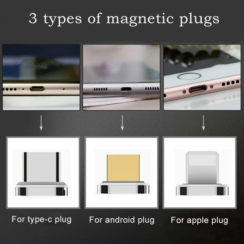 GREENPORT 10th Magnetic Charger Plug Micro USB Type C Fast Charging Mobile Phone For iPhone 6 7 8 Adapter For Xiaomi Redmi phone