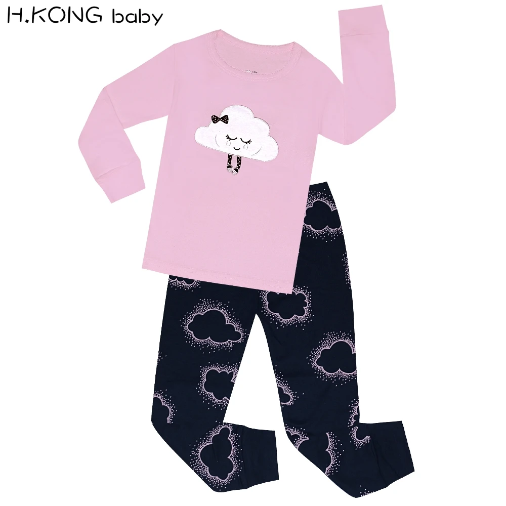 

Girls Pajamas Baby Clouds Sleepwear Kids Dinosaur Pijama Boys Cars Pyjamas Long Sleeve Cotton Nightwear For 2-7 Year