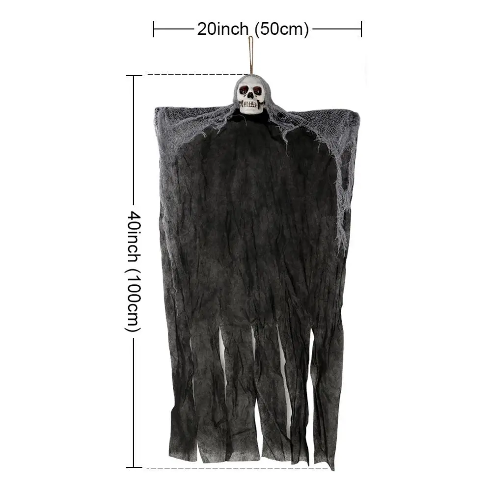 Ourwarm Хэллоуин страшные маски вечерние реквизит висит призрак и изображением черных летучих мышей Скатерть "паутина" подвесное украшение для Хэллоуина для дом с привидениями - Цвет: A20