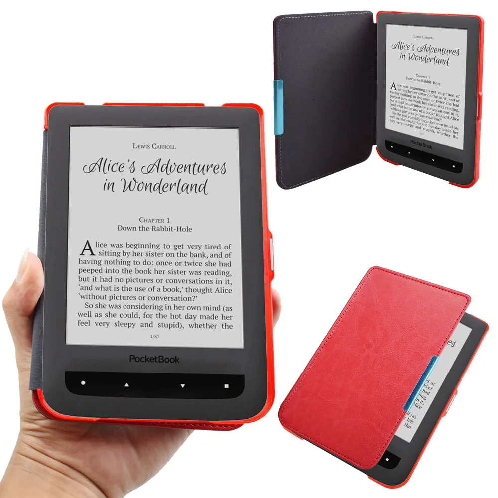 Pocketbook Básico Toque Lux2 Folio Flip Case Capa do Livro para pb 614 615 624 625 626 Ebook Ereader Closured Magnético Bolsa Case