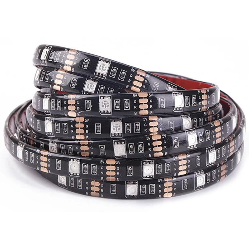 

Tv Led Backlight 5V Usb Power Supply Rgb Led Strip Light 5050 Waterproof 1M + Controller For Desktop Pc Bias Lighting