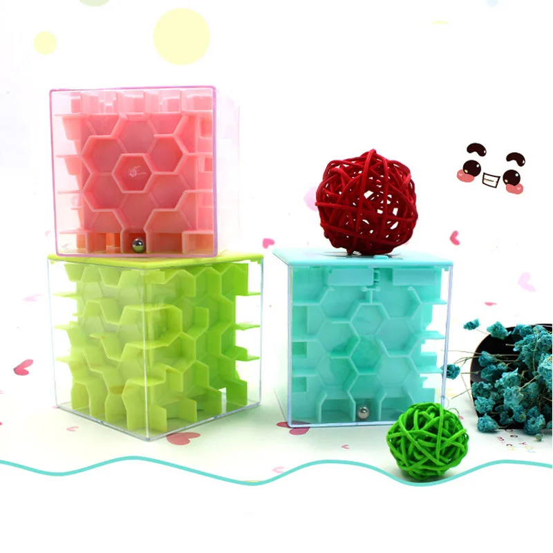 3D Hive лабиринт скорость лабиринт волшебный куб Копилка прозрачная игра-головоломка взрослый Интеллектуальный кубик для снятия напряжения лабиринтные игрушки