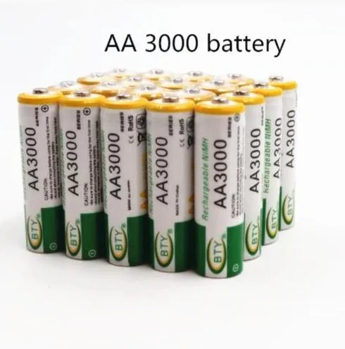 

10PCS Dolidada New AA battery 3000 mAh Rechargeable battery NI-MH 1.2 V AA battery for Clocks, mice, computers, toys so on
