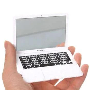

Cute MAKEUP Mini Pocket Laptop Style Clear Glass Women Cosmetic Beauty Mirror Fashion Notebook Form Practical Jokes Toy