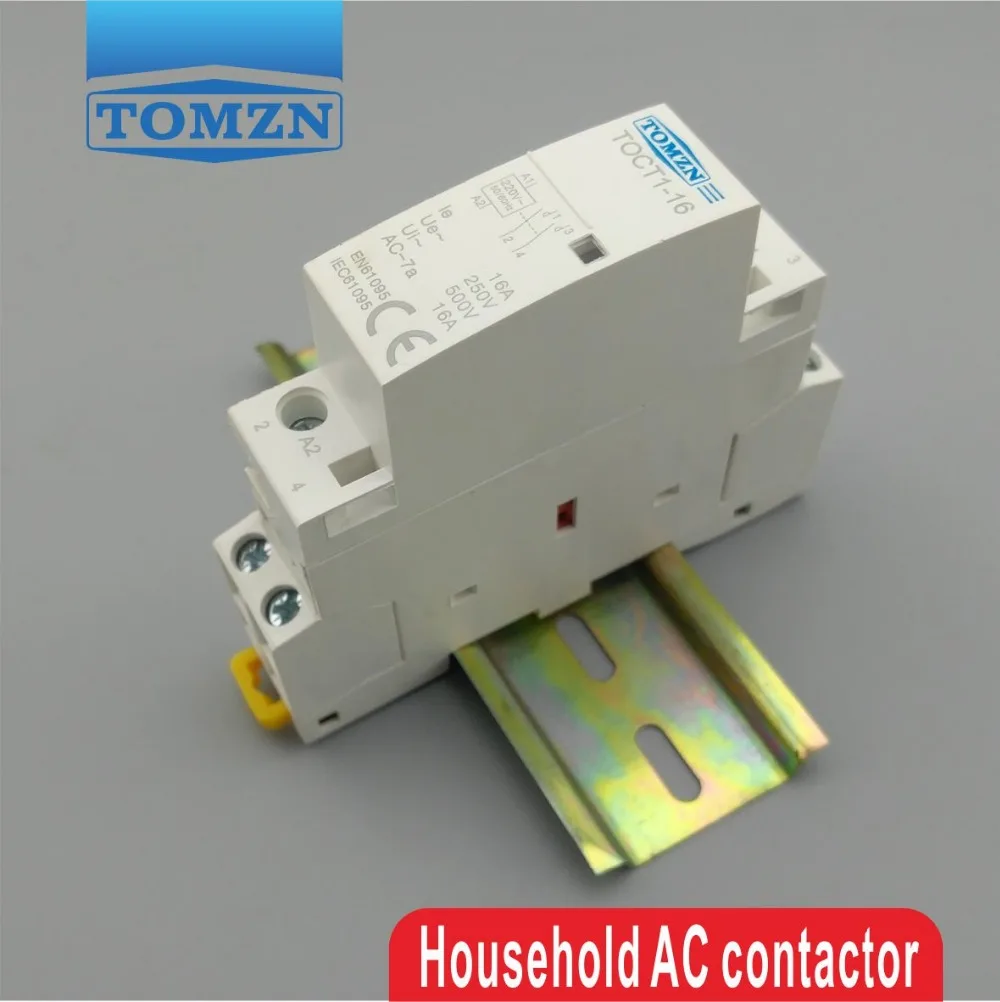 TOCT1 Американская классификация проводов 2р 16A 220 V/230 V 50/60HZ Din rail бытовой ac Контактор В соответствии с стандартом 2NO или 1NO 1NC