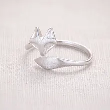 Jisensp модное кольцо симпатичное животное с головой лисы кольцо с открытой лисой для женщин вечерние кольца в подарок простое милое кольцо с лисой свадебные подарки мужские ювелирные изделия