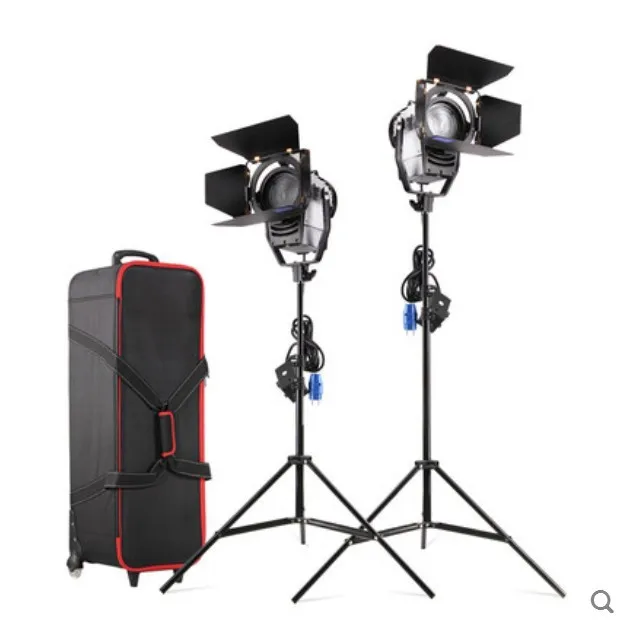 ASHANKS 100 Вт Светодиодный точечный светильник Френеля с подставкой и сумкой для переноски, диммер 3200/5500K светодиодный светильник для фотокамер, видео светильник