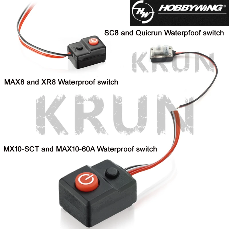 Переключатель Hobbywing для автомобилей ESCs EZRUN XERUN QUICRUN MAX8 MAX10 30850002 30850003 30850005 30850008 30850009