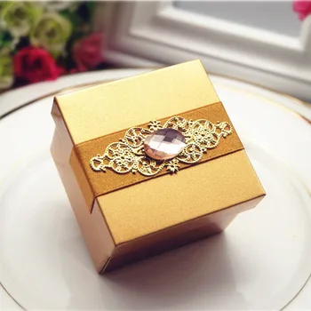 

free shipping golden tinplate ribbon wedding gift boxes with decorative pattern ,20pcs/lot,BY1807041