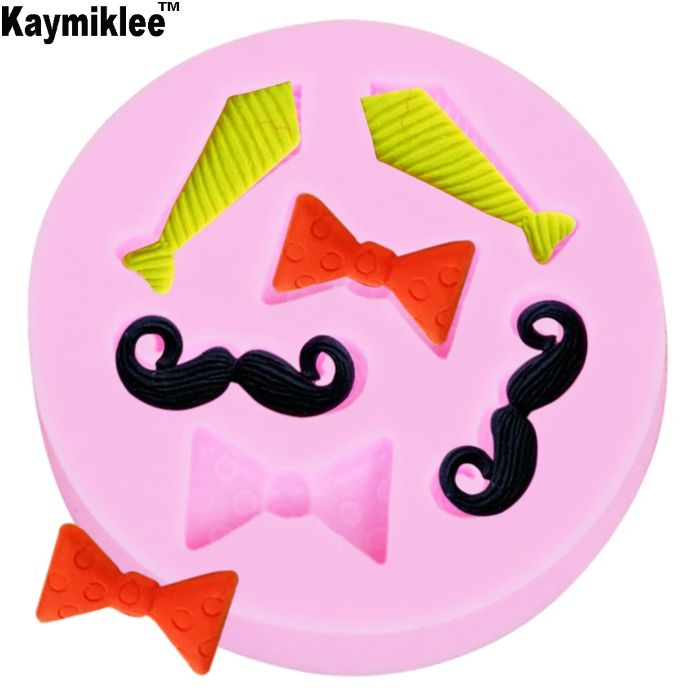 Buy M980 6 cavity Tiny Bow Tie Mustache Silicone Mold