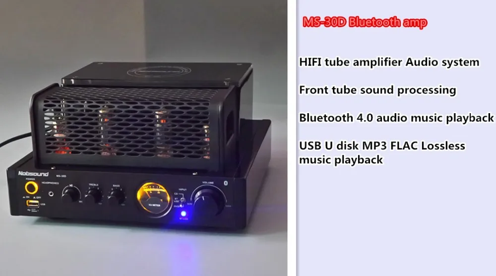 MS-30D usb Bluetooth Hifi вакуумный ламповый усилитель плеер Домашний аудио усилитель 25 Вт+ 25 Вт 220 В/50 Гц