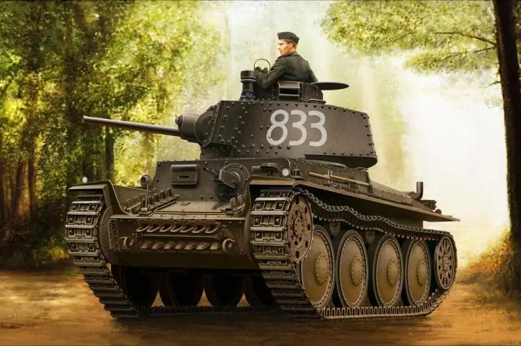 Модель HobbyBoss 80136 1/35 немецкий Panzer Kpfw.38(t) Ausf.E/F|german japanese|german scopegerman keyboard |