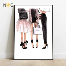 NOOG Canvas Painting Fashion Girls Nordic Wall Pop Art COCO Poster Prints Vogue Decoration Pictures For Living Room Decorative NOOG Canvas Painting Fashion Girls Nordic Wall Pop Art COCO Poster Prints Vogue Decoration Pictures For Living Room Decorative